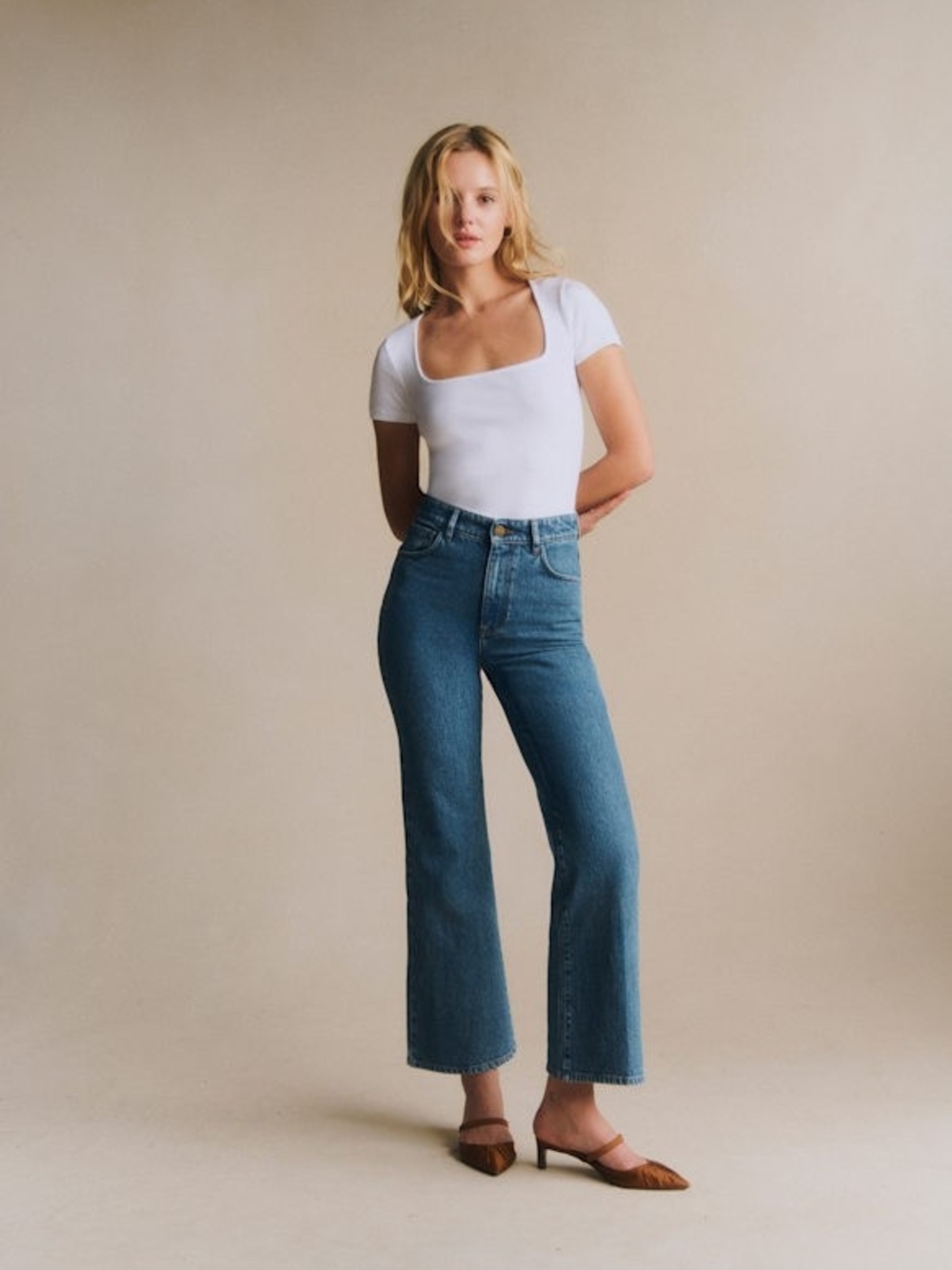 Sezane Amara T-Shirt White Size XXL